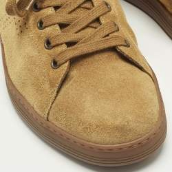 Pre Owned Tom Ford Brown Suede Warwick Lace Up Sneakers Size 40