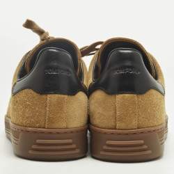 Pre Owned Tom Ford Brown Suede Warwick Lace Up Sneakers Size 40