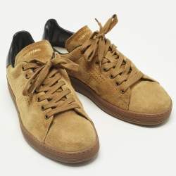 Pre Owned Tom Ford Brown Suede Warwick Lace Up Sneakers Size 40
