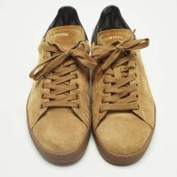 Pre Owned Tom Ford Brown Suede Warwick Lace Up Sneakers Size 40