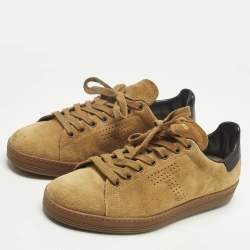 Pre Owned Tom Ford Brown Suede Warwick Lace Up Sneakers Size 40