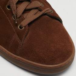 مملوكة مسبقًا Tom Ford Warwick Size 41 Brown Leather and Suede Lace Up Sneakers