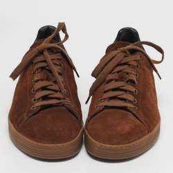 مملوكة مسبقًا Tom Ford Warwick Size 41 Brown Leather and Suede Lace Up Sneakers
