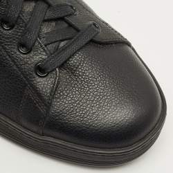 مملوكة مسبقًا حذاء رياضي توم فورد منخفض من أعلى وارويك جلد أسود مقاس 44