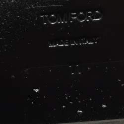 Pre Owned Tom Ford Informal Preston Size 44 Brown Croc Embossed Leather Flat Sandals