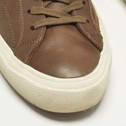 Pre Owned Tom Ford Cambridge Size 43 Brown Leather Low Top Sneakers