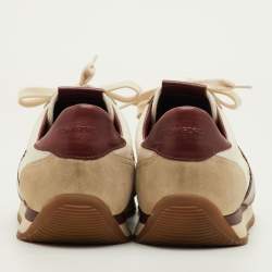 Pre Owned Tom Ford Archer Size 40 Multicolor Canvas, Leather Suede Low Top Sneakers