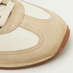 Pre Owned Tom Ford Archer Size 40 Multicolor Canvas, Leather Suede Low Top Sneakers