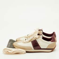 Pre Owned Tom Ford Archer Size 40 Multicolor Canvas, Leather Suede Low Top Sneakers