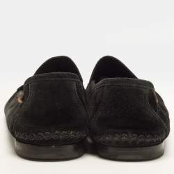Pre Owned Tom Ford Size 44 Black Suede Slip On Loafers