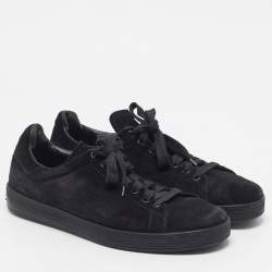 Pre Owned Tom Ford Warwick Size 43 Black Suede Lace Up Sneakers