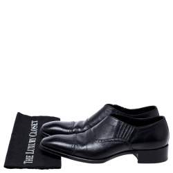 Tom Ford Black Leather Slip On Loafers Size 44.5