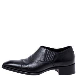 Tom Ford Black Leather Slip On Loafers Size 44.5