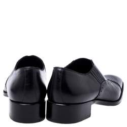 Tom Ford Black Leather Slip On Loafers Size 44.5