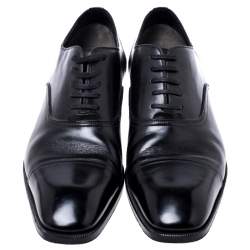 Tom Ford Black Leather Lace Up Oxfords Size 45