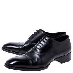 Tom Ford Black Leather Lace Up Oxfords Size 45