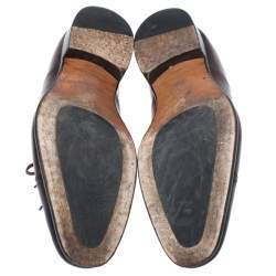 Tom Ford Brown Leather Charles Oxfords Size 44.5