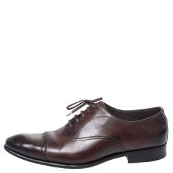 Tom Ford Brown Leather Charles Oxfords Size 44.5
