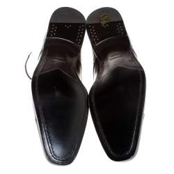 Tom Ford Dark Brown Brogue Leather Edgar Oxford Size 44.5