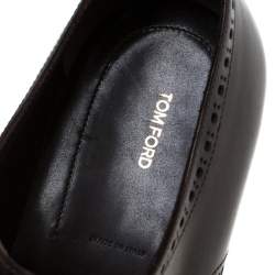 Tom Ford Dark Brown Brogue Leather Edgar Oxford Size 44.5