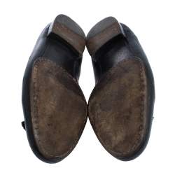 Pre Owned Tom Ford Black Leather Tassel Detail Loafers Size 44.5