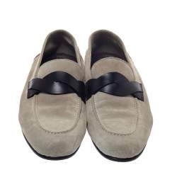 Tom Ford Two Tone Suede Leather Twist Band Elkan Loafer Size 41