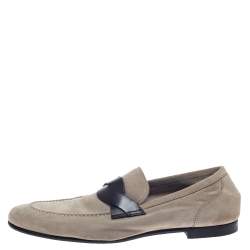 Tom Ford Two Tone Suede Leather Twist Band Elkan Loafer Size 41