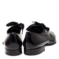 Pre Owned Tom Ford Black Patent Elkan Evening Lace Up Oxfords Size 44