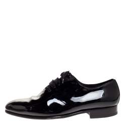 Pre Owned Tom Ford Black Patent Elkan Evening Lace Up Oxfords Size 44