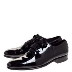 Pre Owned Tom Ford Black Patent Elkan Evening Lace Up Oxfords Size 44