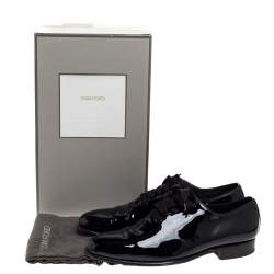 Pre Owned Tom Ford Black Patent Elkan Evening Lace Up Oxfords Size 44