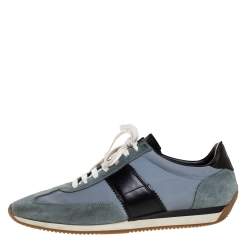 Tom Ford Tricolor Canvas And Suede Orford Sneakers Size 45
