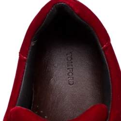Tom Ford Red Velvet Russell Low Top Sneakers Size 42