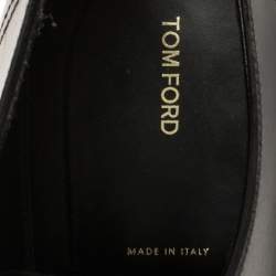 Pre Owned حذاء أوكسفورد توم فورد رباط علوي جلد أسود مقاس 40.5