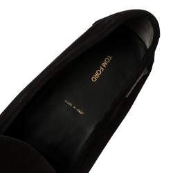 Pre Owned Tom Ford Black Suede Loafers Size 43.5