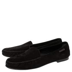 Pre Owned Tom Ford Black Suede Loafers Size 43.5