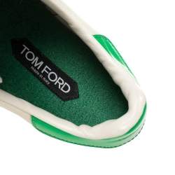 Tom Ford White Leather Warwick Low Top Sneakers Size 41.5
