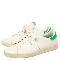 Tom Ford White Leather Warwick Low Top Sneakers Size 41.5