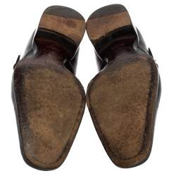 Pre Owned Tom Ford Black Leather Buckle Loafer Size  44.5