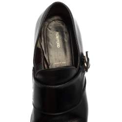 Pre Owned Tom Ford Black Leather Buckle Loafer Size  44.5