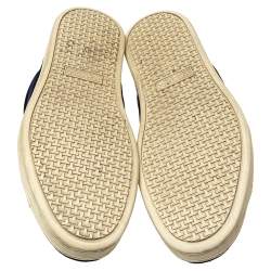 Pre Owned Tom Ford Dark Blue Velvet Russell Low Top Sneakers Size 44