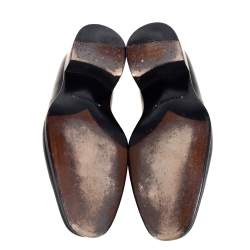  Tom Ford Black Patent Leather Tassel Detail Loafers Size 40