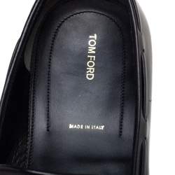  Tom Ford Black Patent Leather Tassel Detail Loafers Size 40