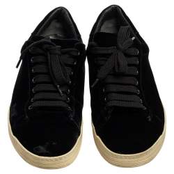 Tom Ford Black Velvet Low Top Sneakers Size 45
