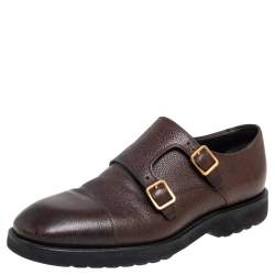 Tom Ford Dark Brown Leather Buckle Oxfords Size 42