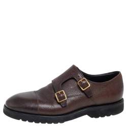 Tom Ford Dark Brown Leather Buckle Oxfords Size 42