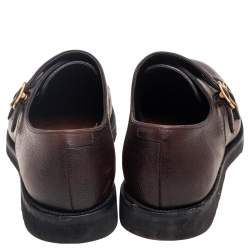 Tom Ford Dark Brown Leather Buckle Oxfords Size 42