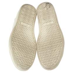 Tom Ford White Warwick Perforated Leather Low-Top Sneakers Size 41