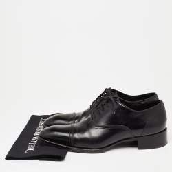 Tom Ford Black Leather Lace-Up Oxfords Size 44