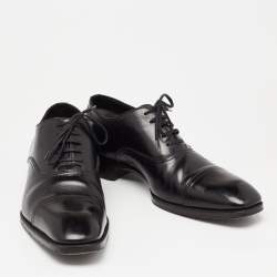 Tom Ford Black Leather Lace-Up Oxfords Size 44